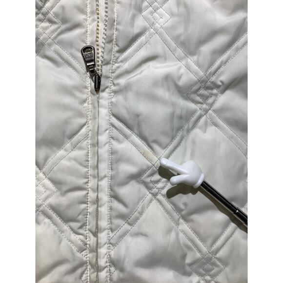 Eddie Bauer Cream Quilted Goose Down Vest Women’s Small — Outdoor, Cozy, Classic - Picture 5 of 5